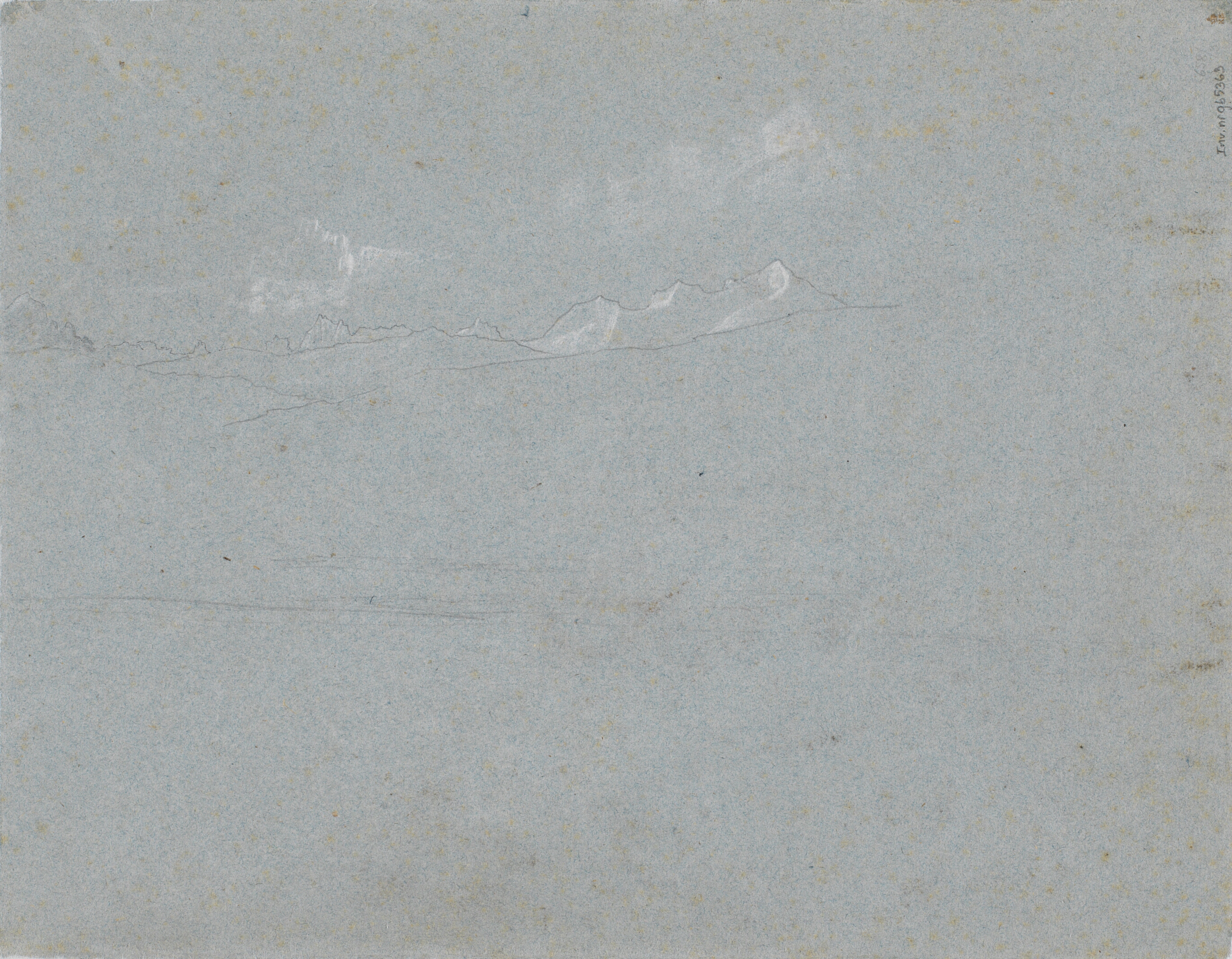 Studio af sneklædte alpetoppe i midten Mont Blanc.